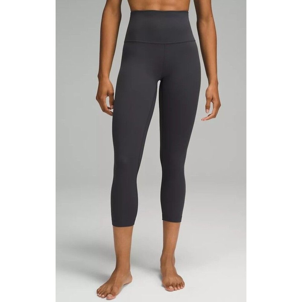 NWT Lululemon Align High Rise Crop 23" Pockets Graphite Grey Leggings Size 8